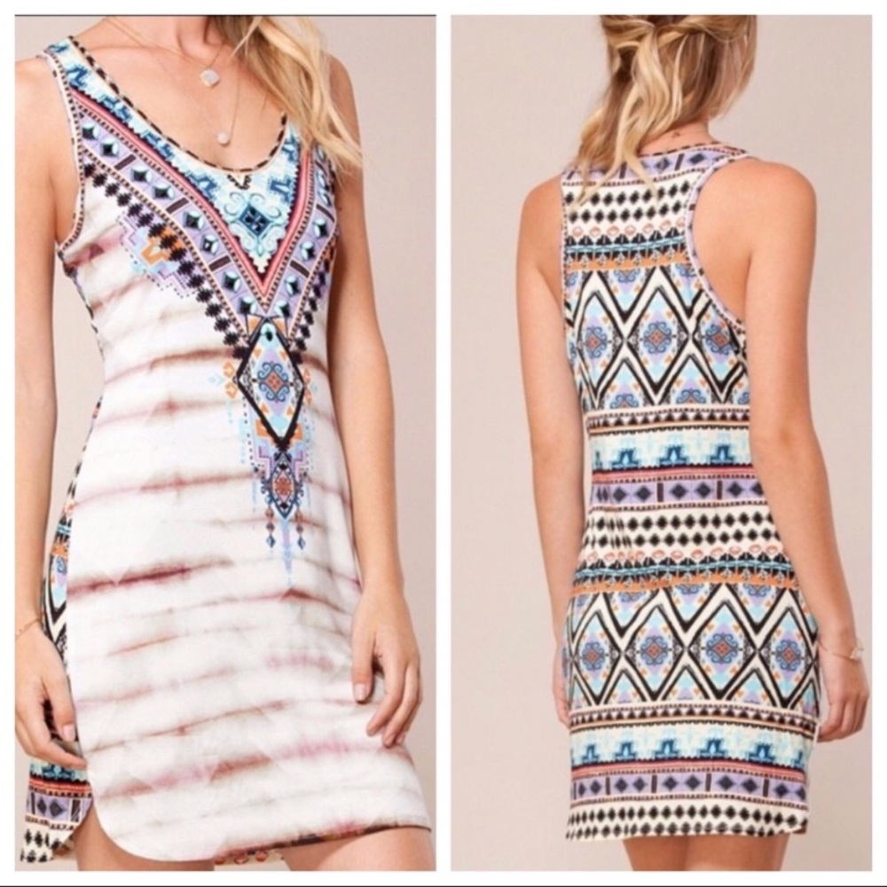 🔥Hale Bob Cabana Printed & Embellished Tank Dress